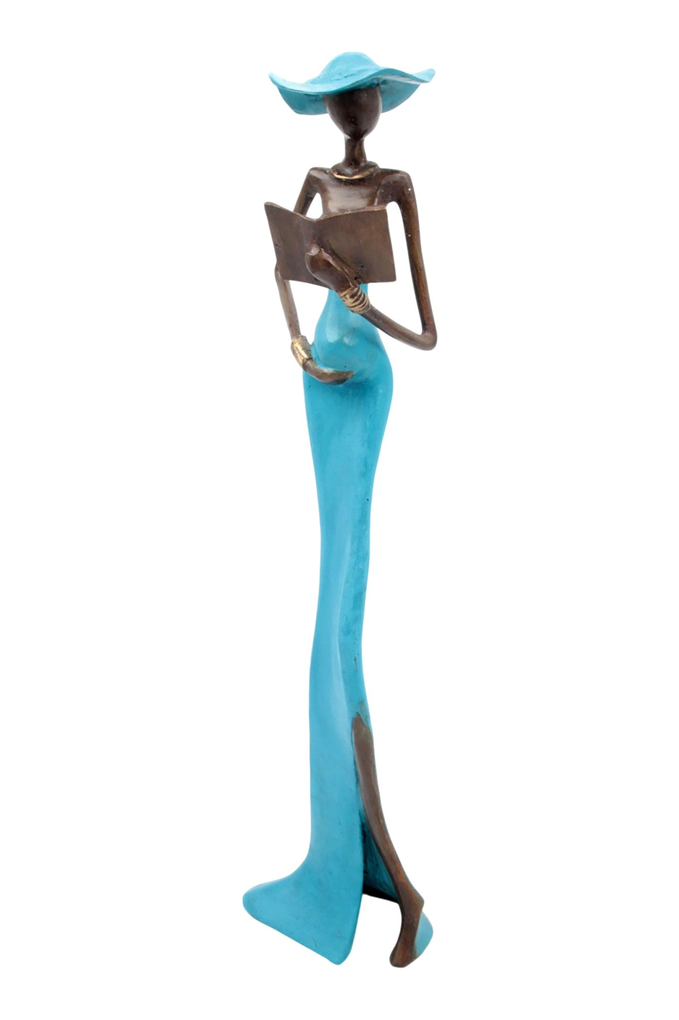 Bronze Issouf 55 cm bleu n°2 