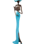Bronze Issouf 55 cm bleu n°2 