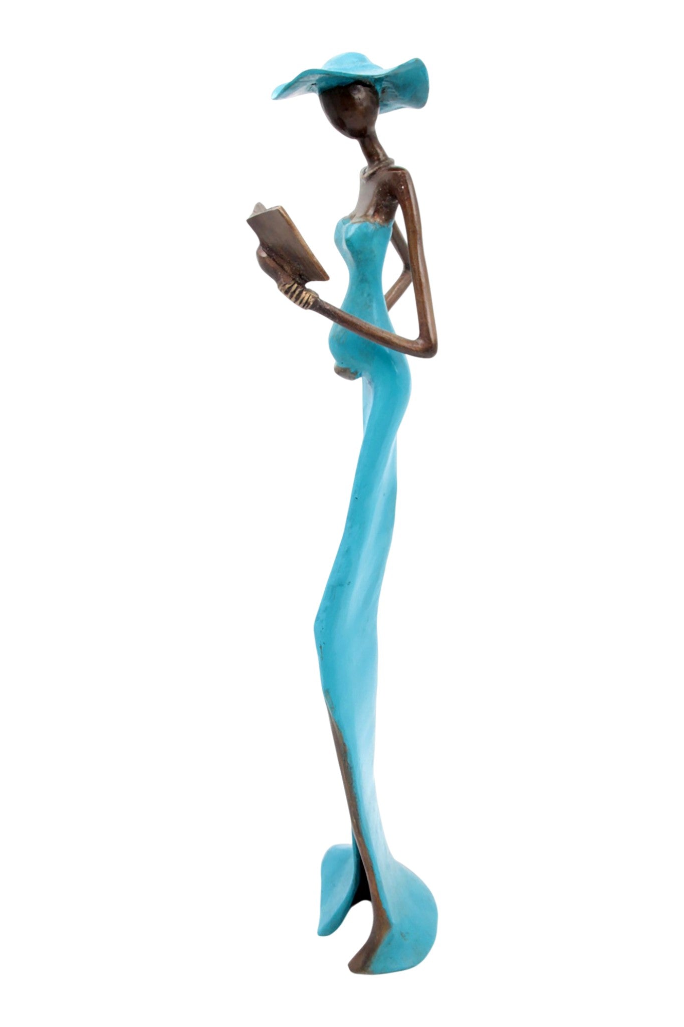 Bronze Issouf 55 cm bleu n°2 
