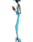 Bronze Issouf 55 cm bleu n°2 