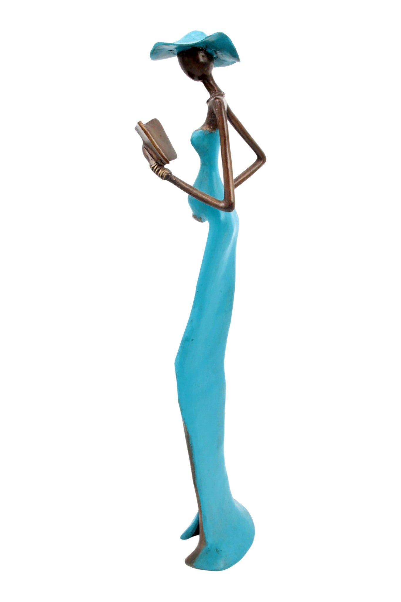Bronze Issouf 55 cm bleu n°2 