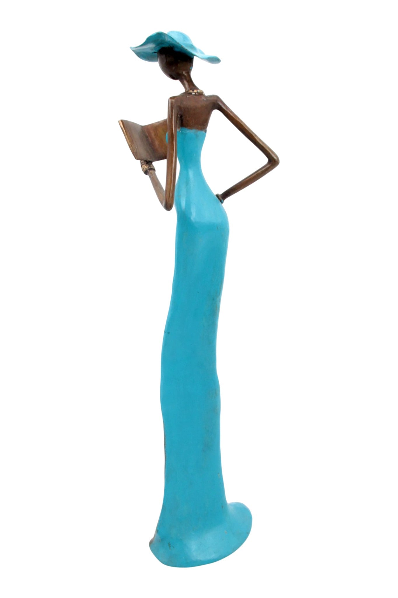 Bronze Issouf 55 cm bleu n°2 