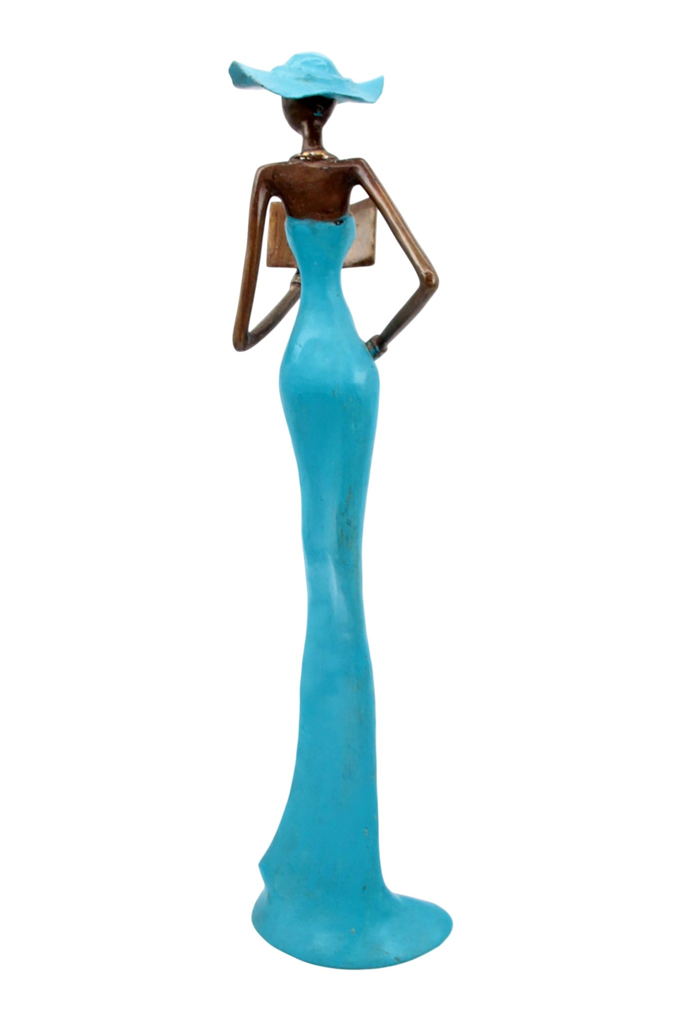Bronze Issouf 55 cm bleu n°2 