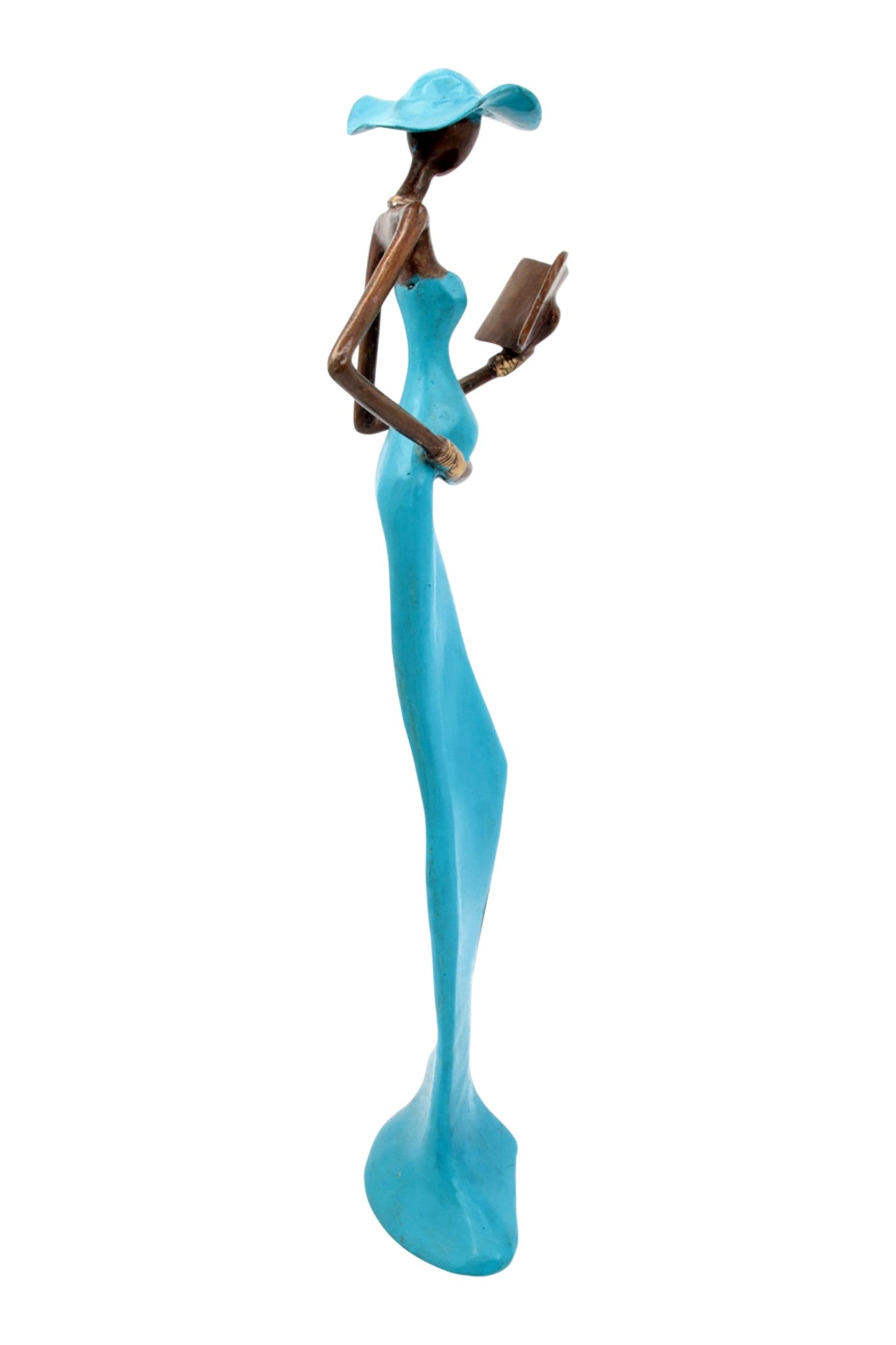 Bronze Issouf 55 cm bleu n°2 