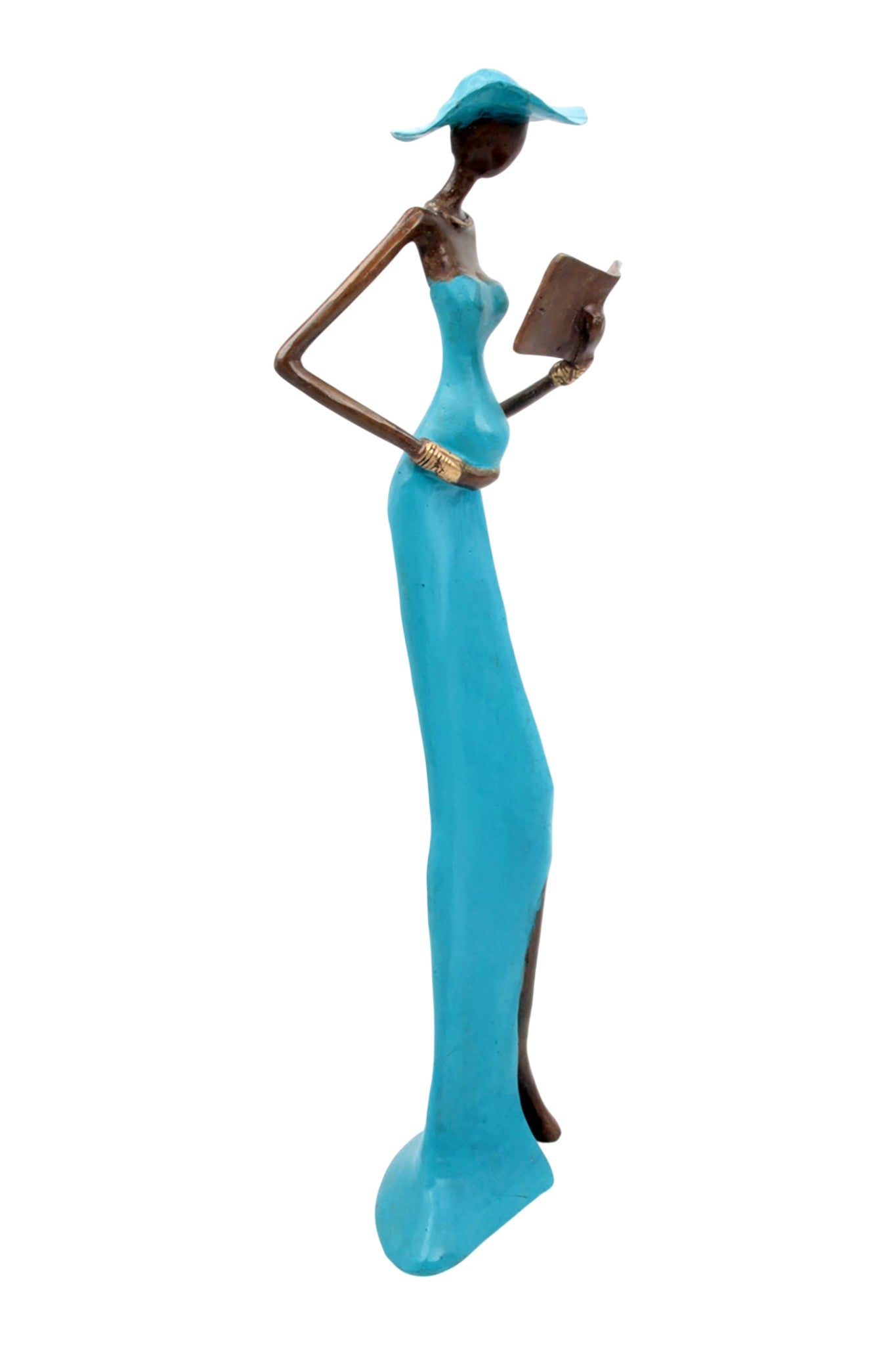 Bronze Issouf 55 cm bleu n°2 