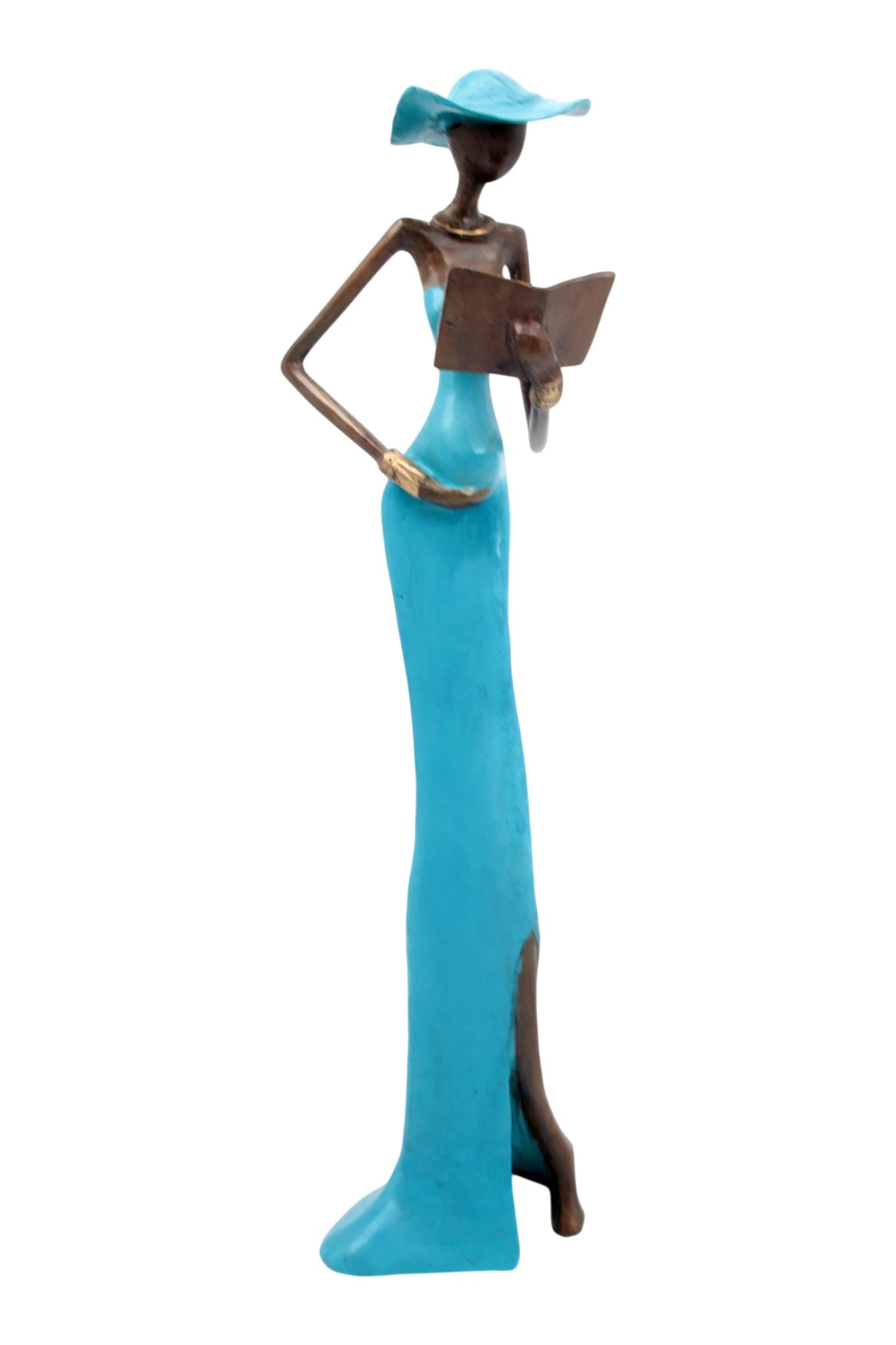 Bronze Issouf 55 cm bleu n°2 