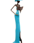 Bronze Issouf 55 cm bleu n°2 
