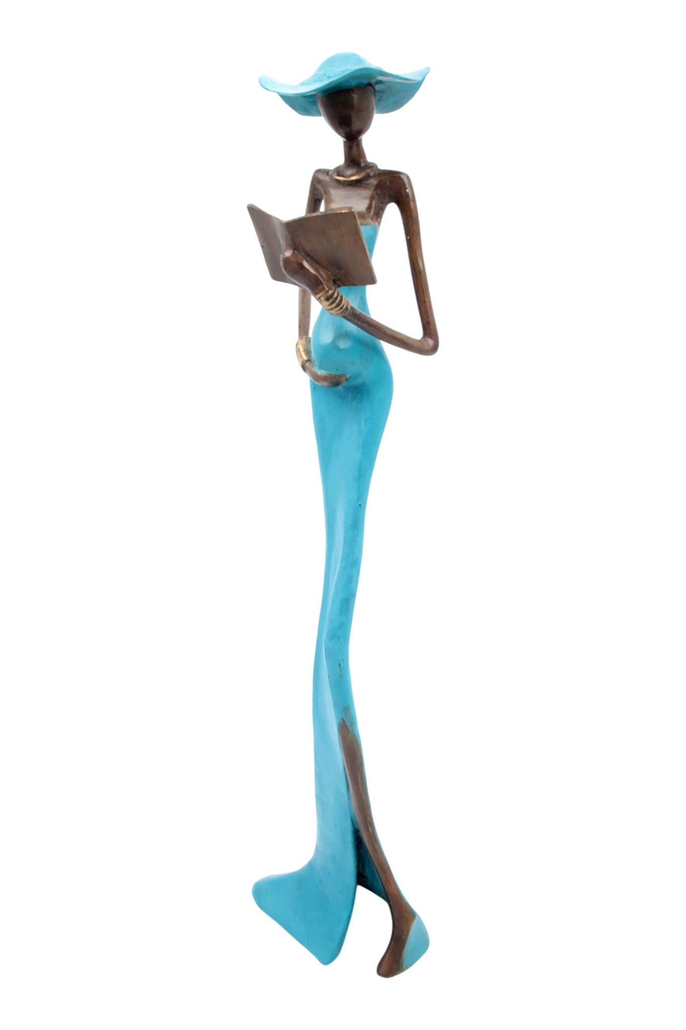 Bronze Issouf 55 cm bleu n°2 