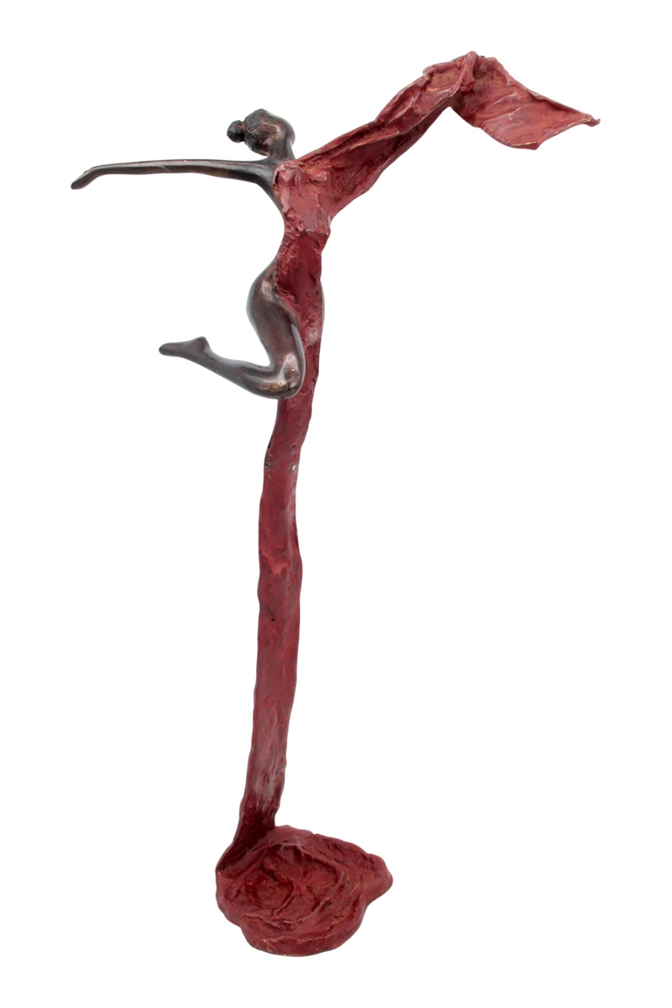 Bronze Issouf danseuse 50 cm rouge n°1 