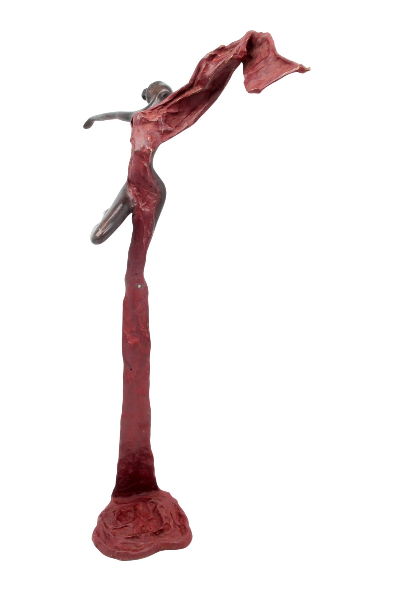 Bronze Issouf danseuse 50 cm rouge n°1 