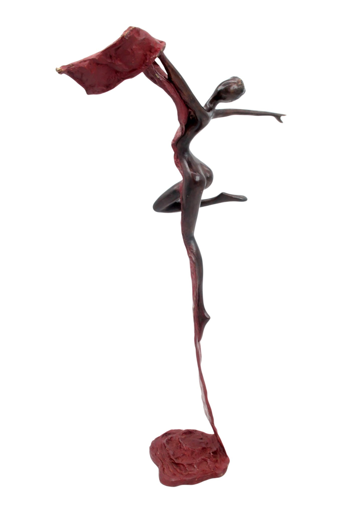 Bronze Issouf danseuse 50 cm rouge n°1 