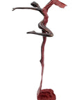 Bronze Issouf danseuse 50 cm rouge n°1 