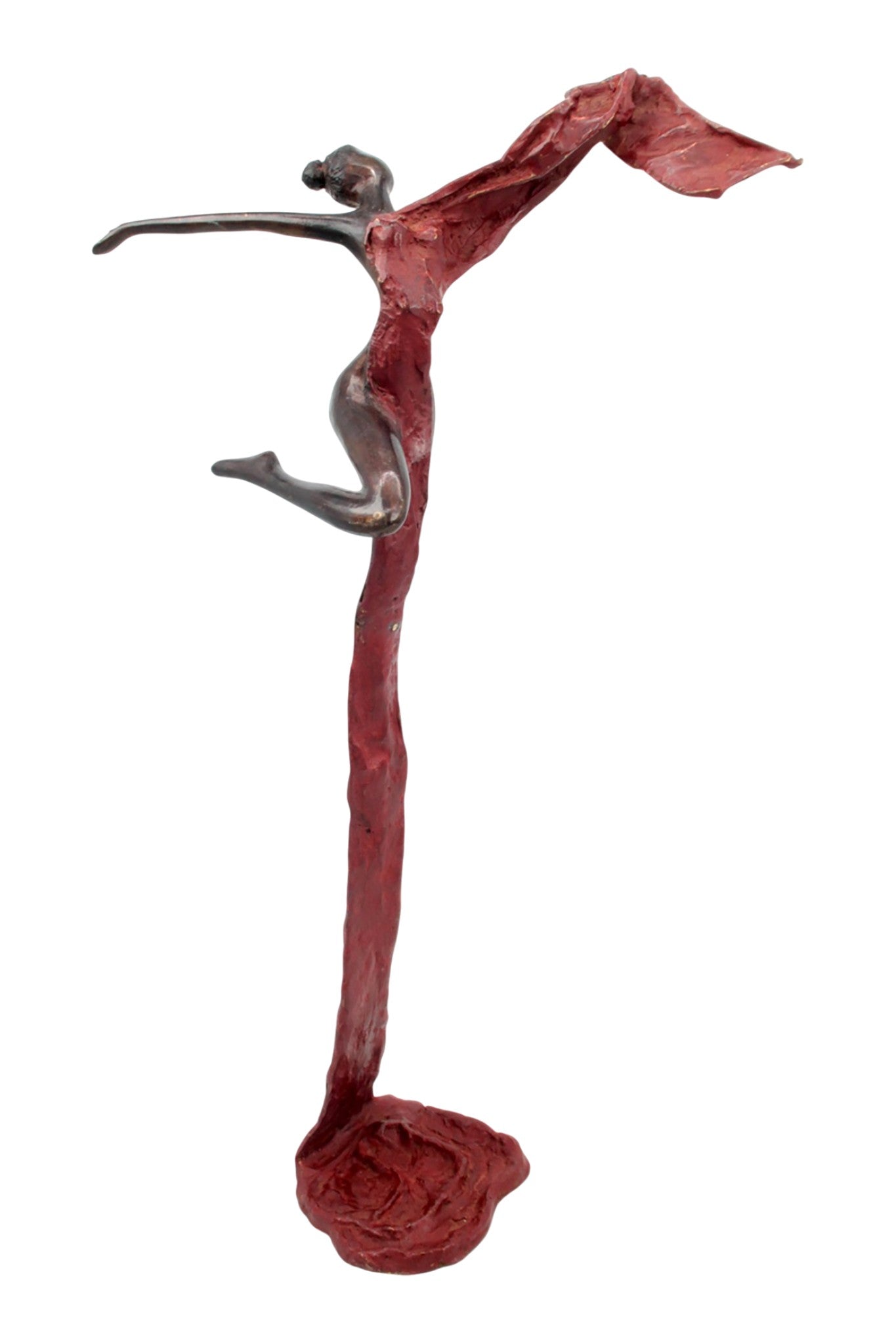 Bronze Issouf danseuse 50 cm rouge n°1 