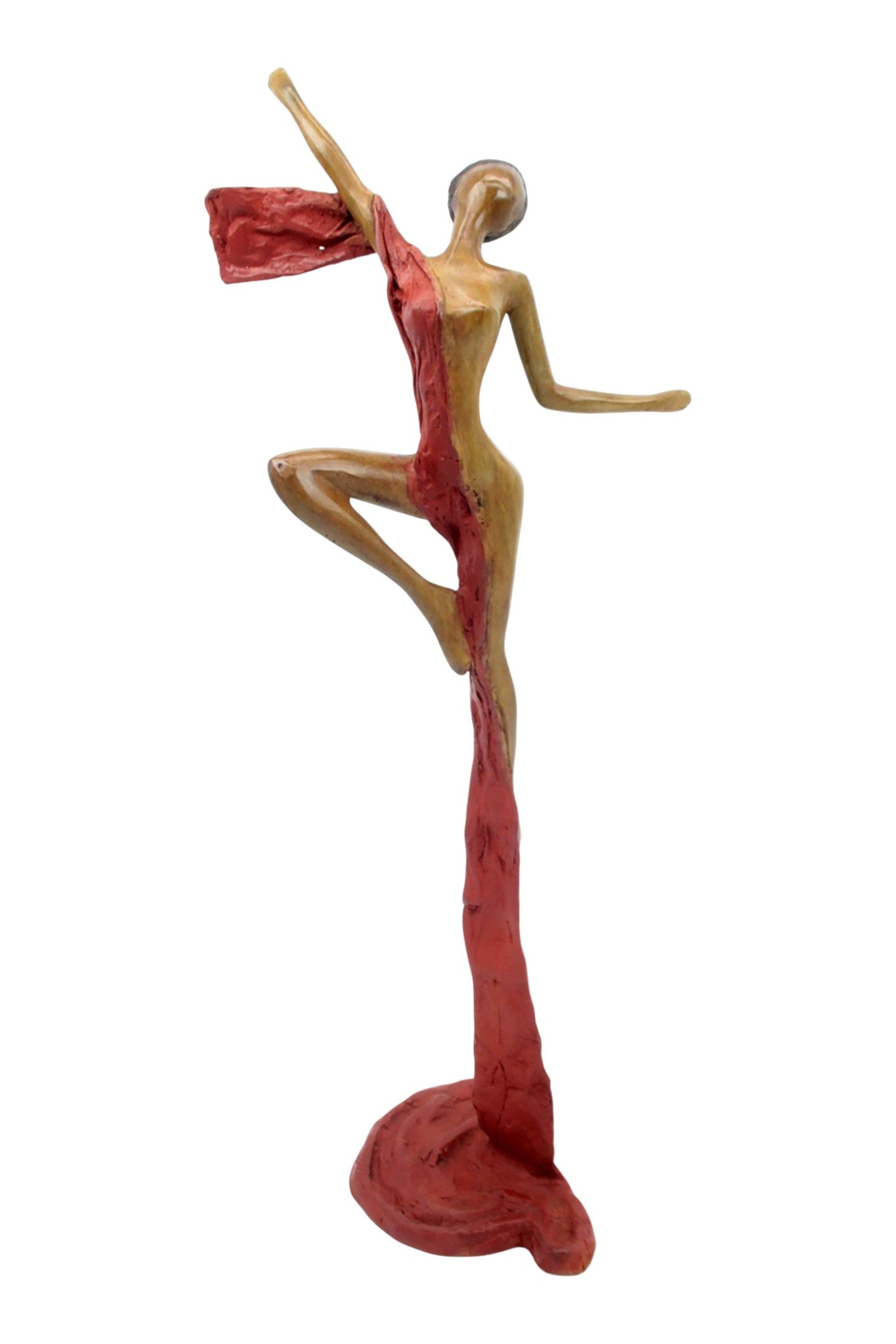Bronze Issouf danseuse 50 cm rouge n°2 