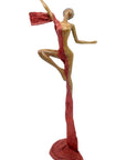 Bronze Issouf danseuse 50 cm rouge n°2 