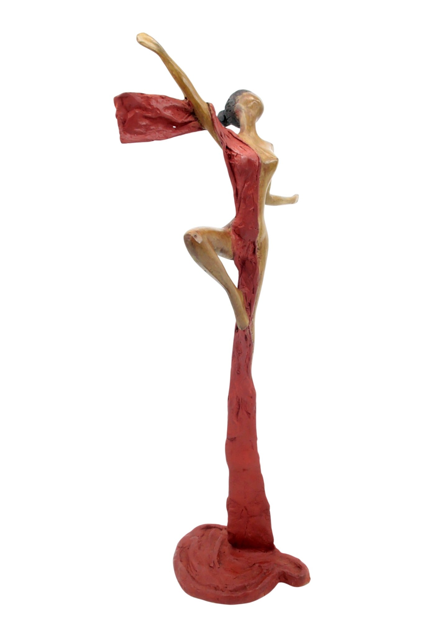 Bronze Issouf danseuse 50 cm rouge n°2 