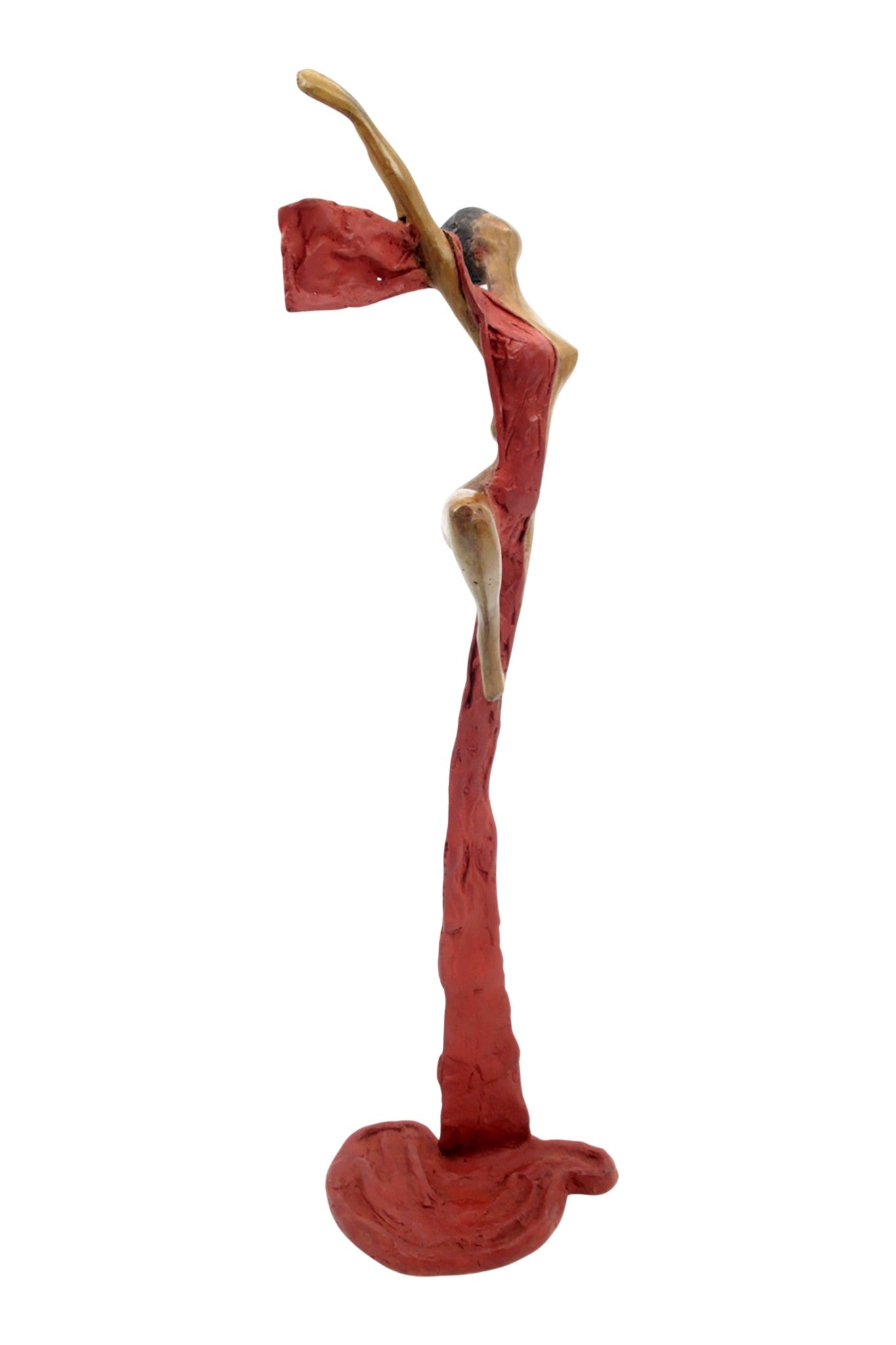 Bronze Issouf danseuse 50 cm rouge n°2 