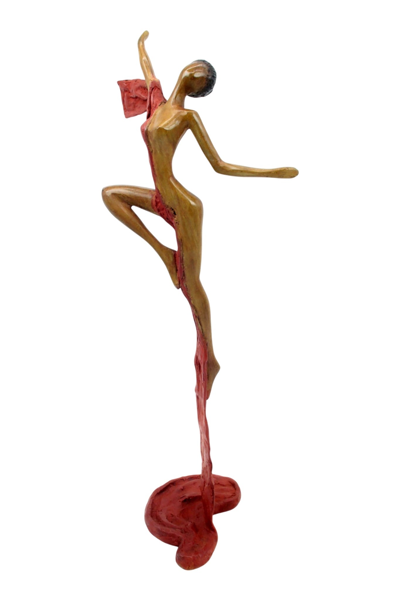 Bronze Issouf danseuse 50 cm rouge n°2 