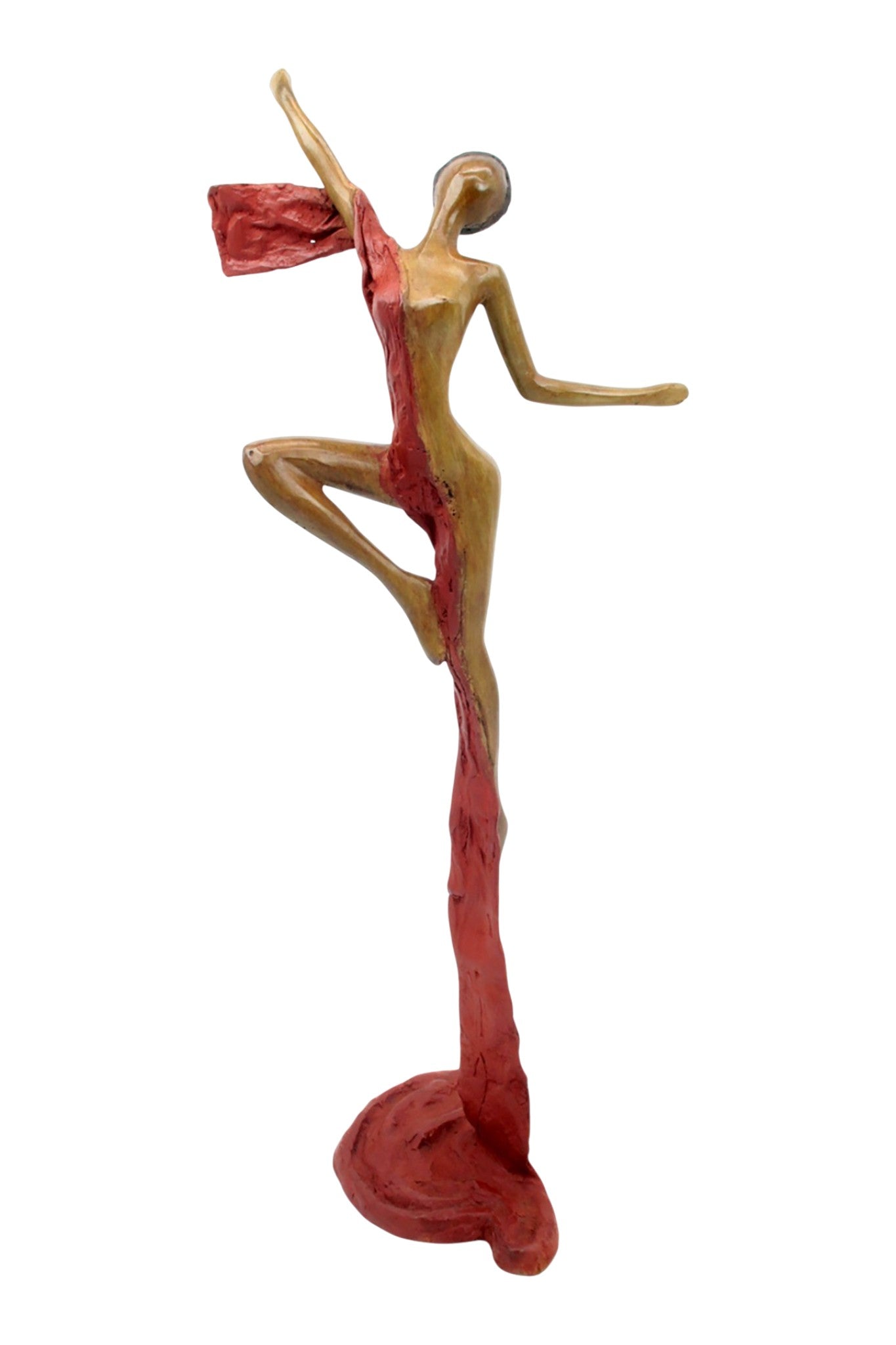 Bronze Issouf danseuse 50 cm rouge n°2 