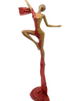 Bronze Issouf danseuse 50 cm rouge n°2 
