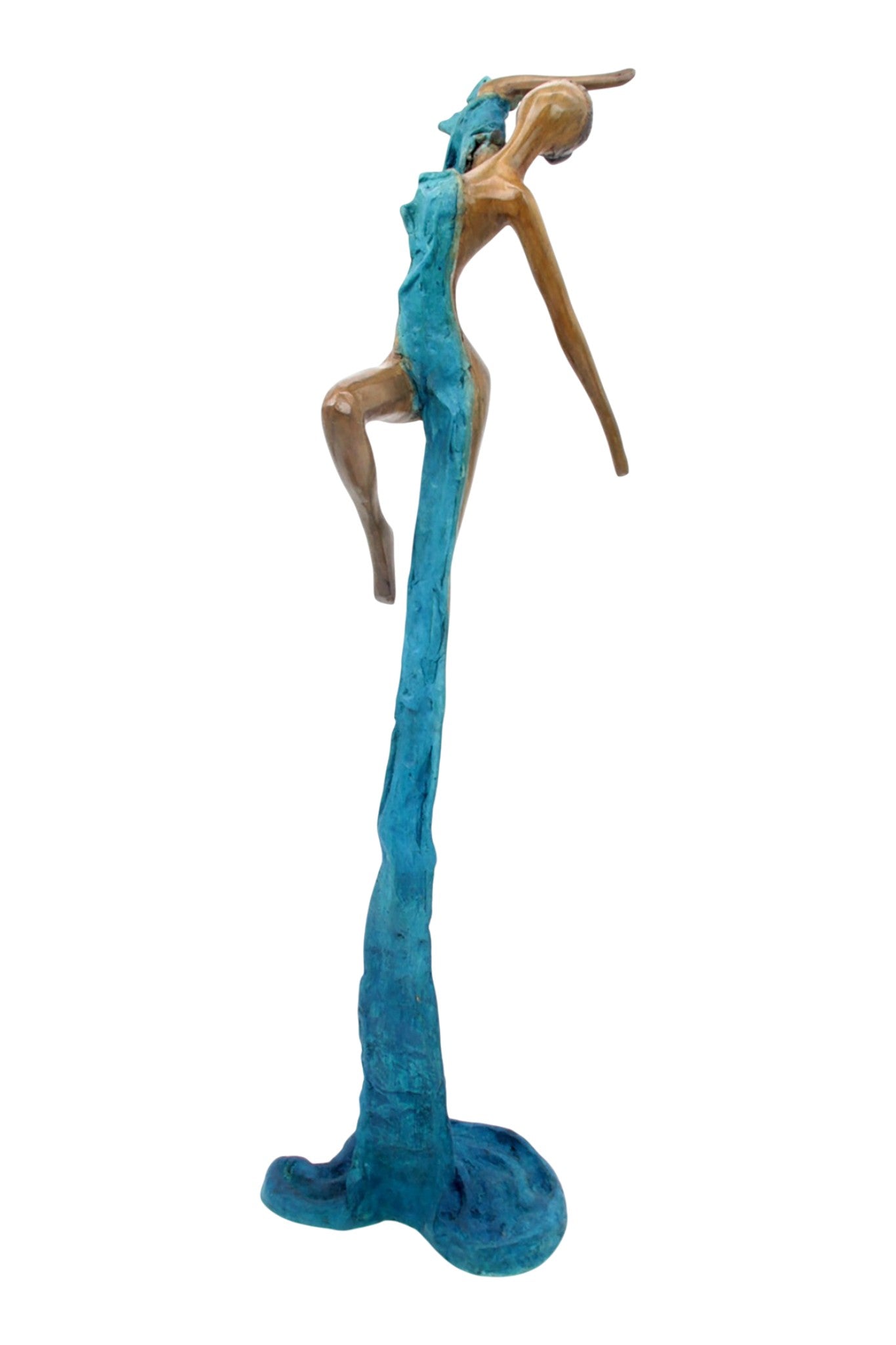 Bronze Issouf danseuse 50 cm bleu n°1 