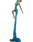 Bronze Issouf danseuse 50 cm bleu n°1 