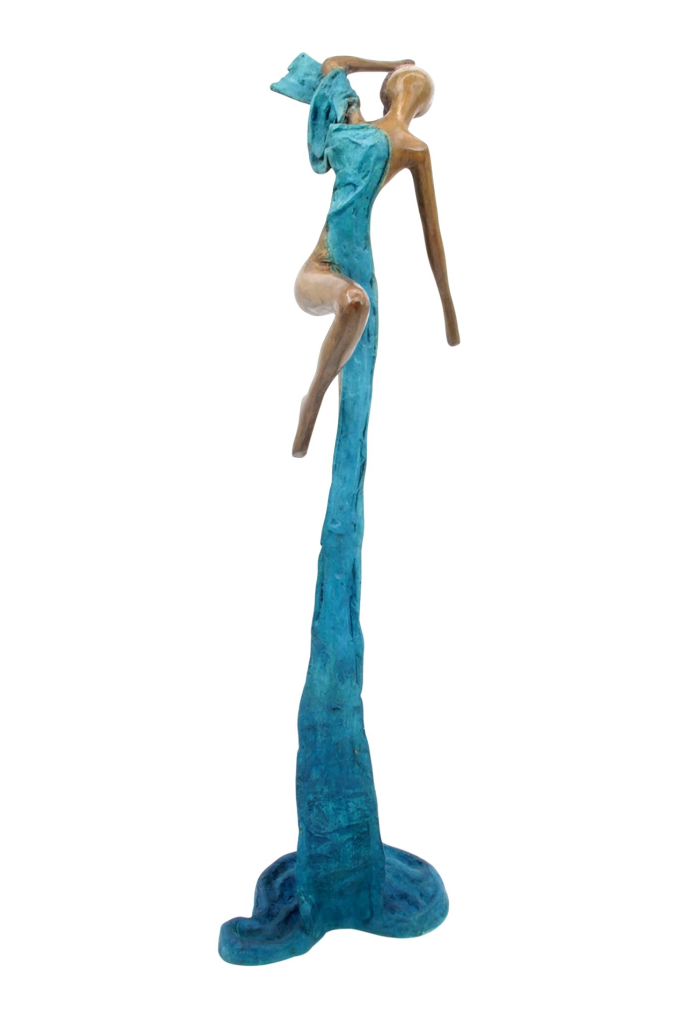 Bronze Issouf danseuse 50 cm bleu n°1 