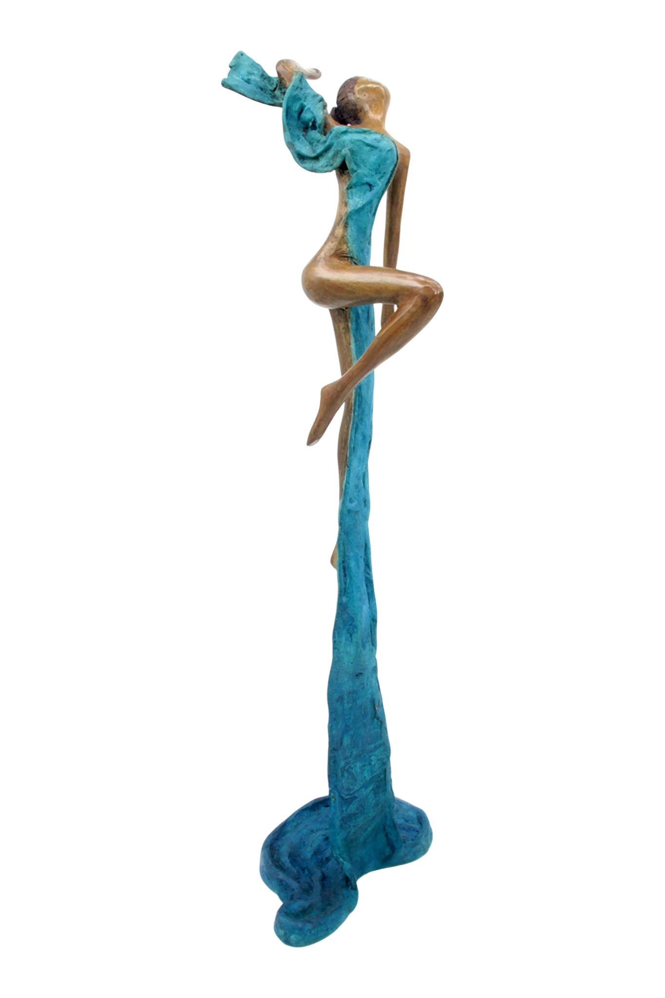 Bronze Issouf danseuse 50 cm bleu n°1 