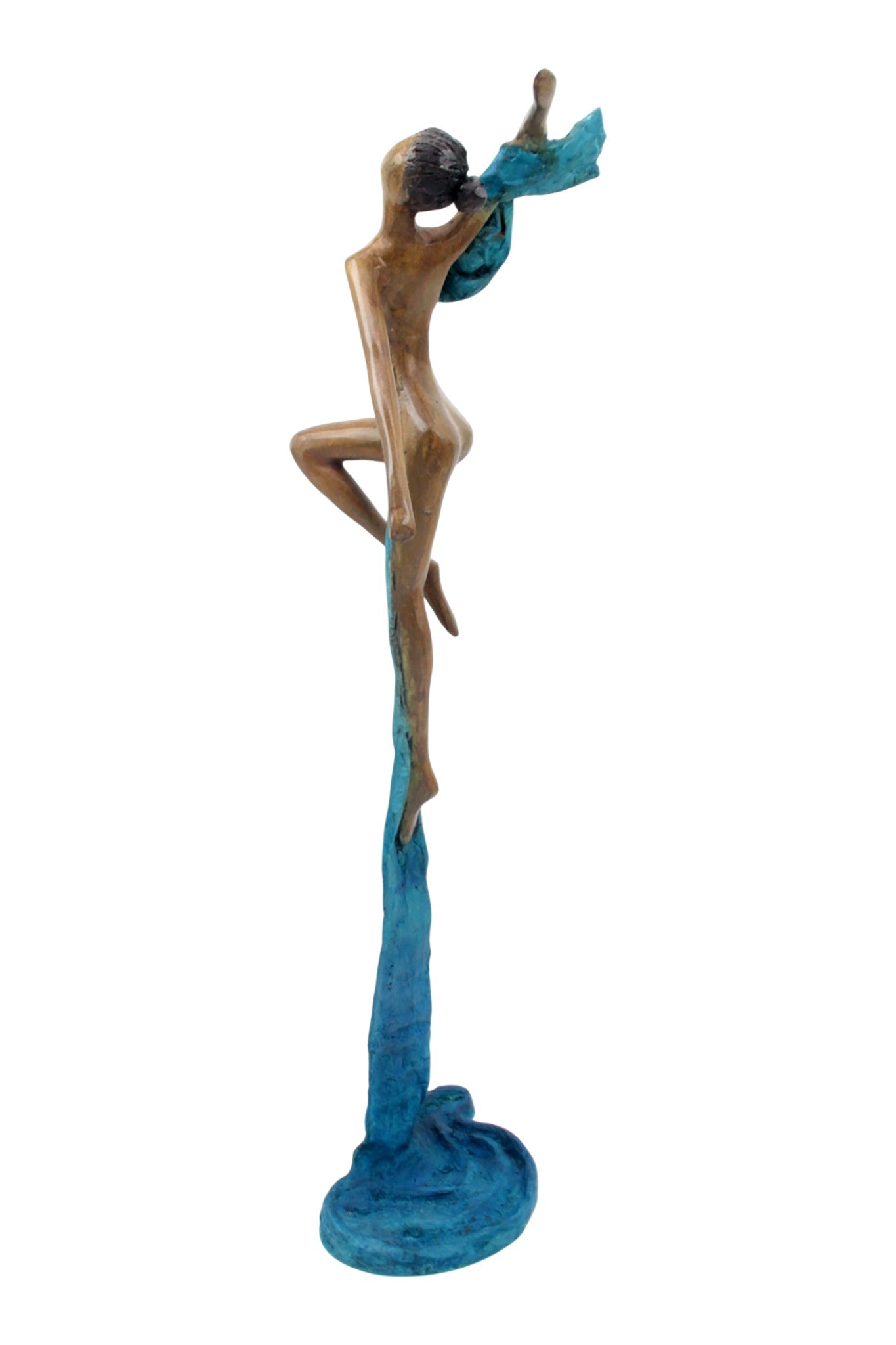Bronze Issouf danseuse 50 cm bleu n°1 