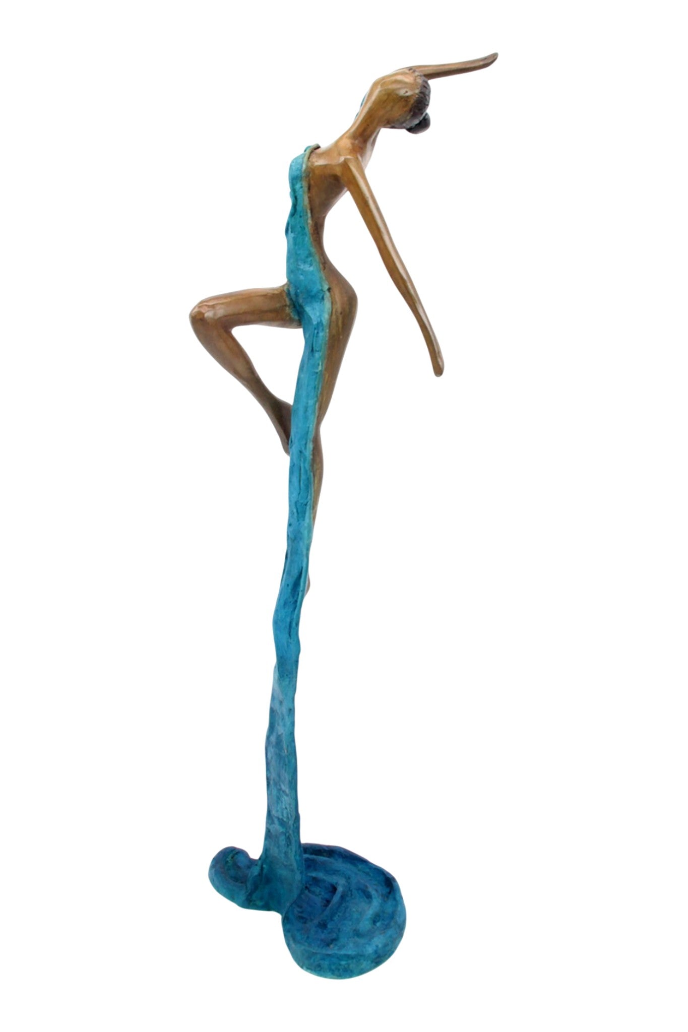 Bronze Issouf danseuse 50 cm bleu n°1 