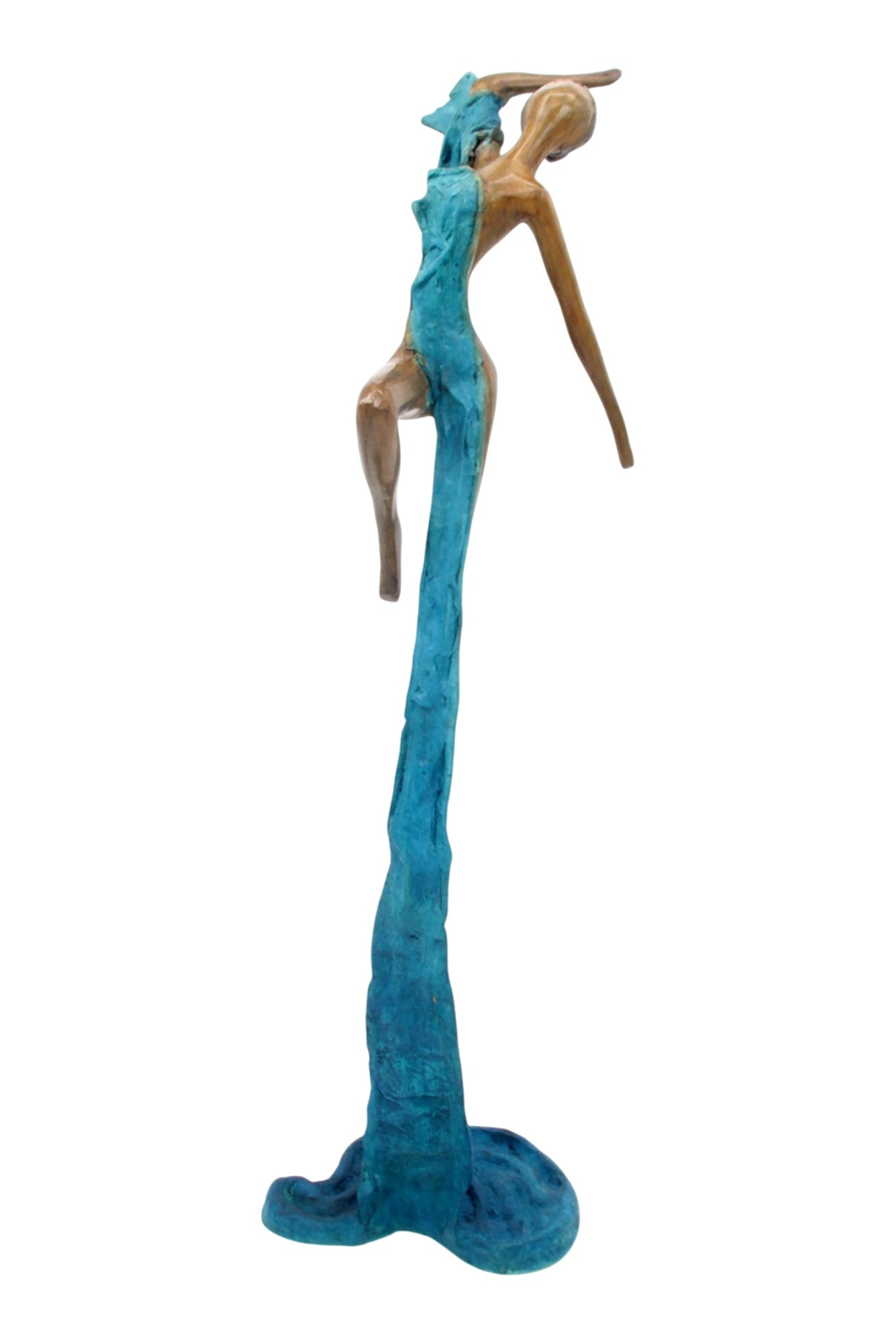 Bronze Issouf danseuse 50 cm bleu n°1 