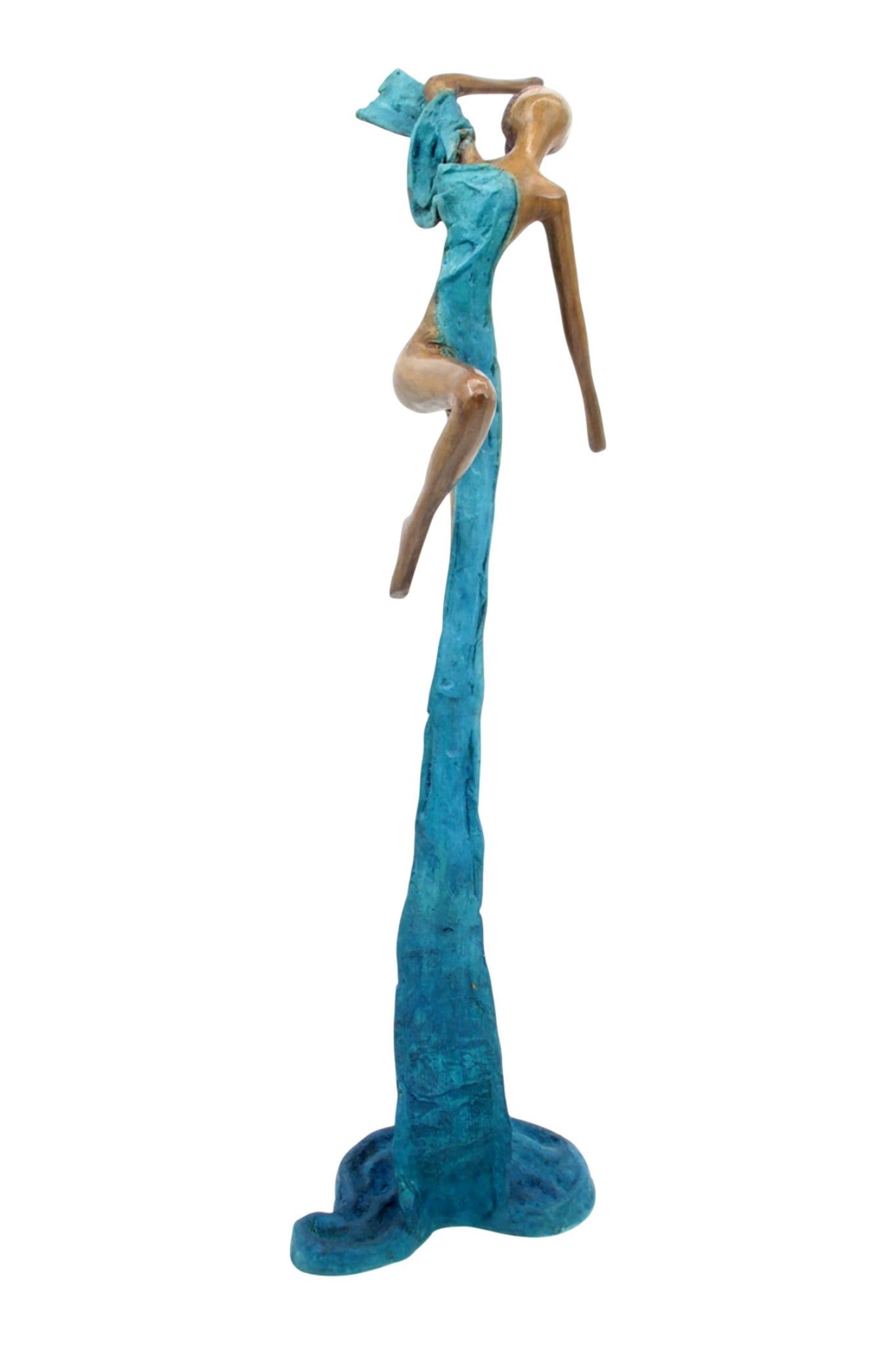 Bronze Issouf danseuse 50 cm bleu n°1 