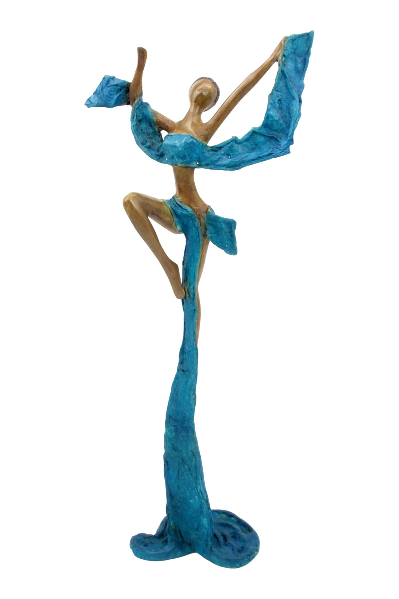 Bronze Issouf danseuse 50 cm bleu n°2 