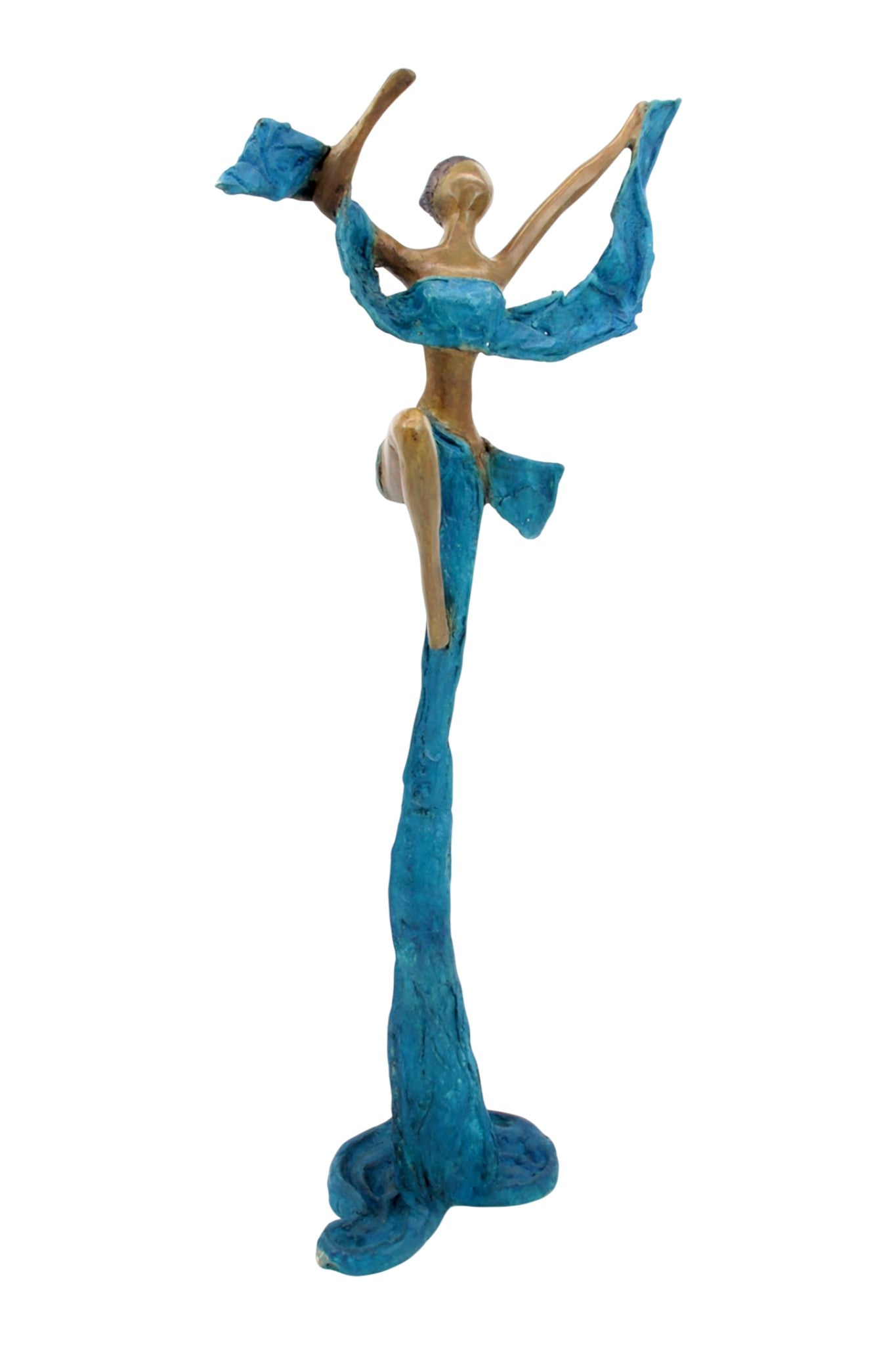 Bronze Issouf danseuse 50 cm bleu n°2 