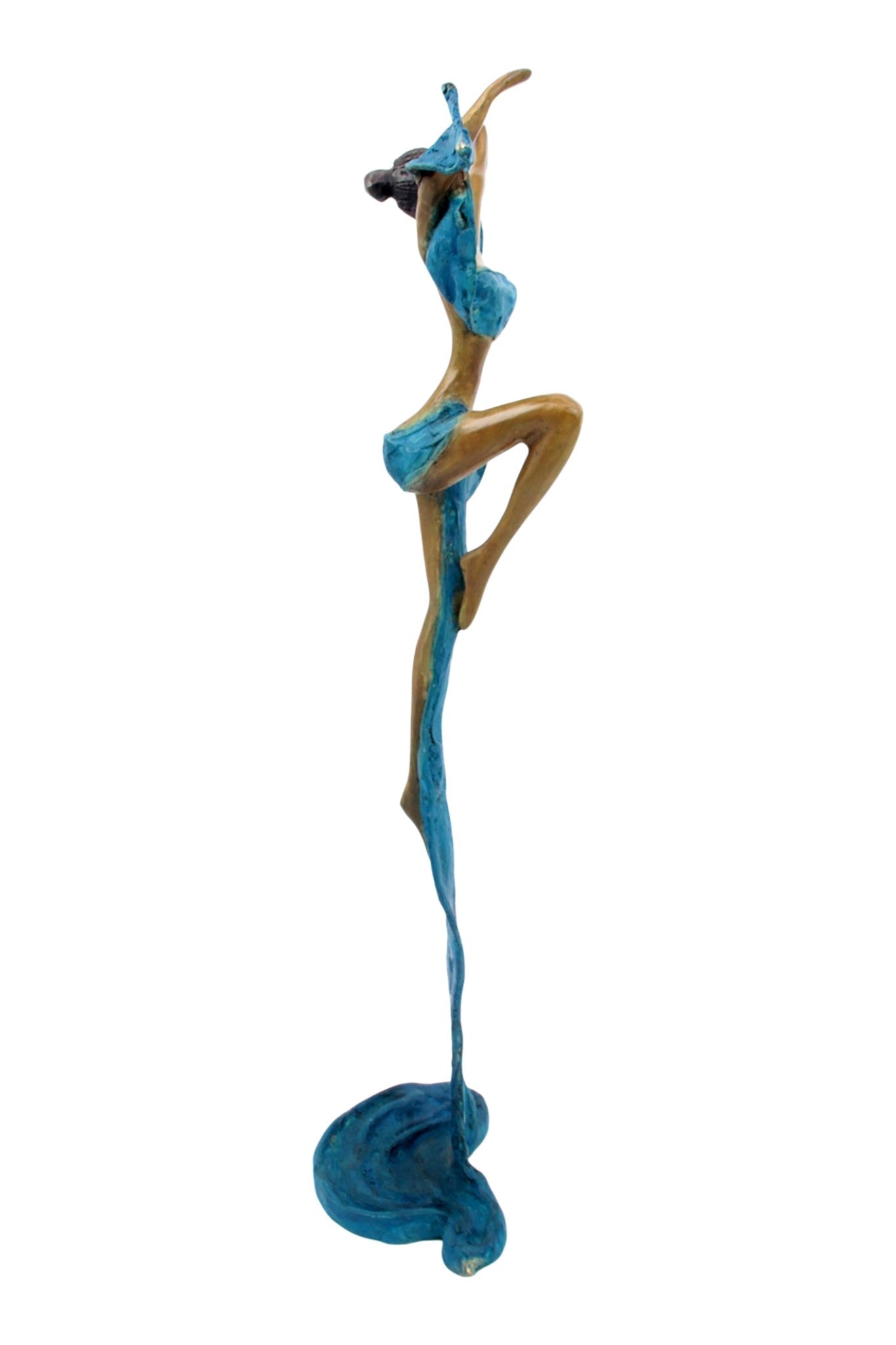 Bronze Issouf danseuse 50 cm bleu n°2 