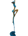 Bronze Issouf danseuse 50 cm bleu n°2 