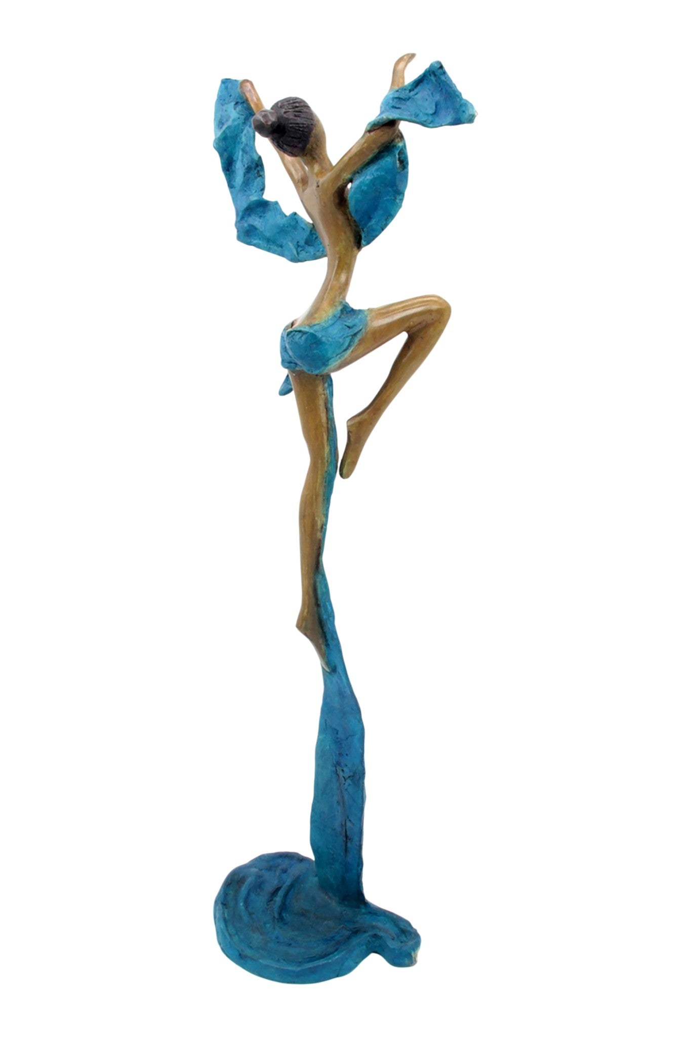 Bronze Issouf danseuse 50 cm bleu n°2 