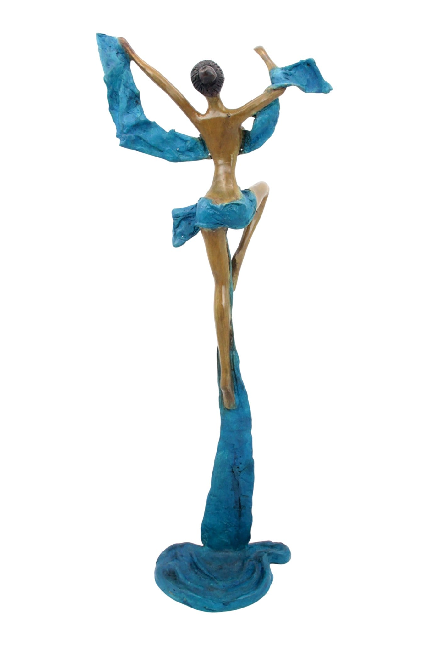Bronze Issouf danseuse 50 cm bleu n°2 