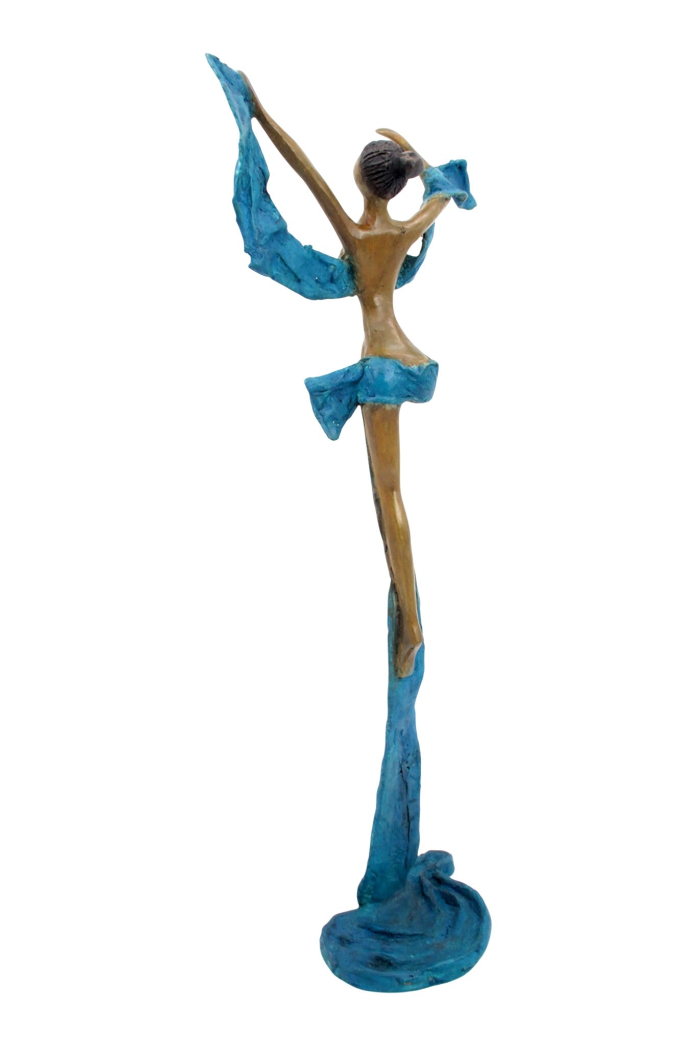 Bronze Issouf danseuse 50 cm bleu n°2 