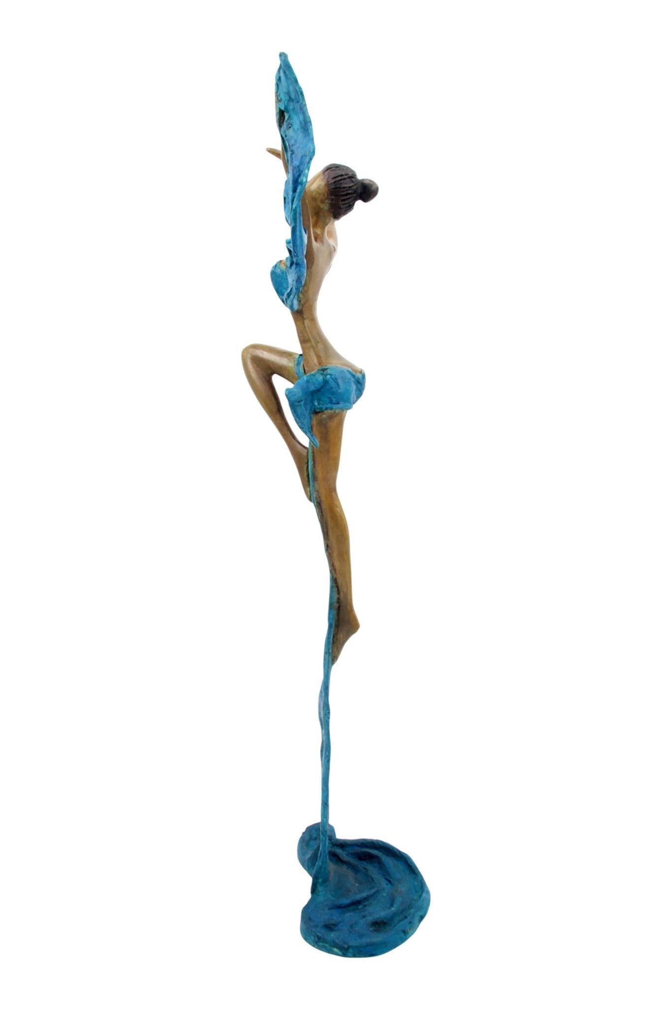 Bronze Issouf danseuse 50 cm bleu n°2 