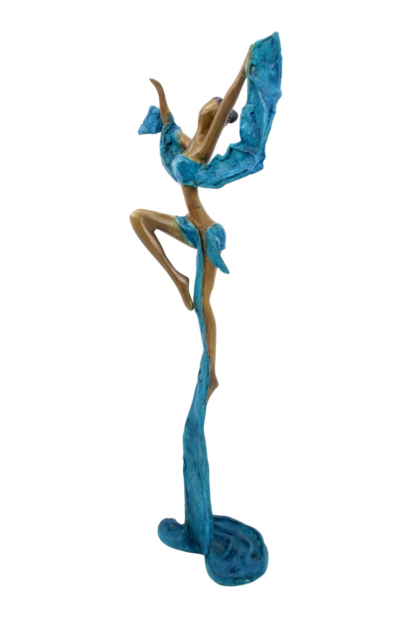 Bronze Issouf danseuse 50 cm bleu n°2 