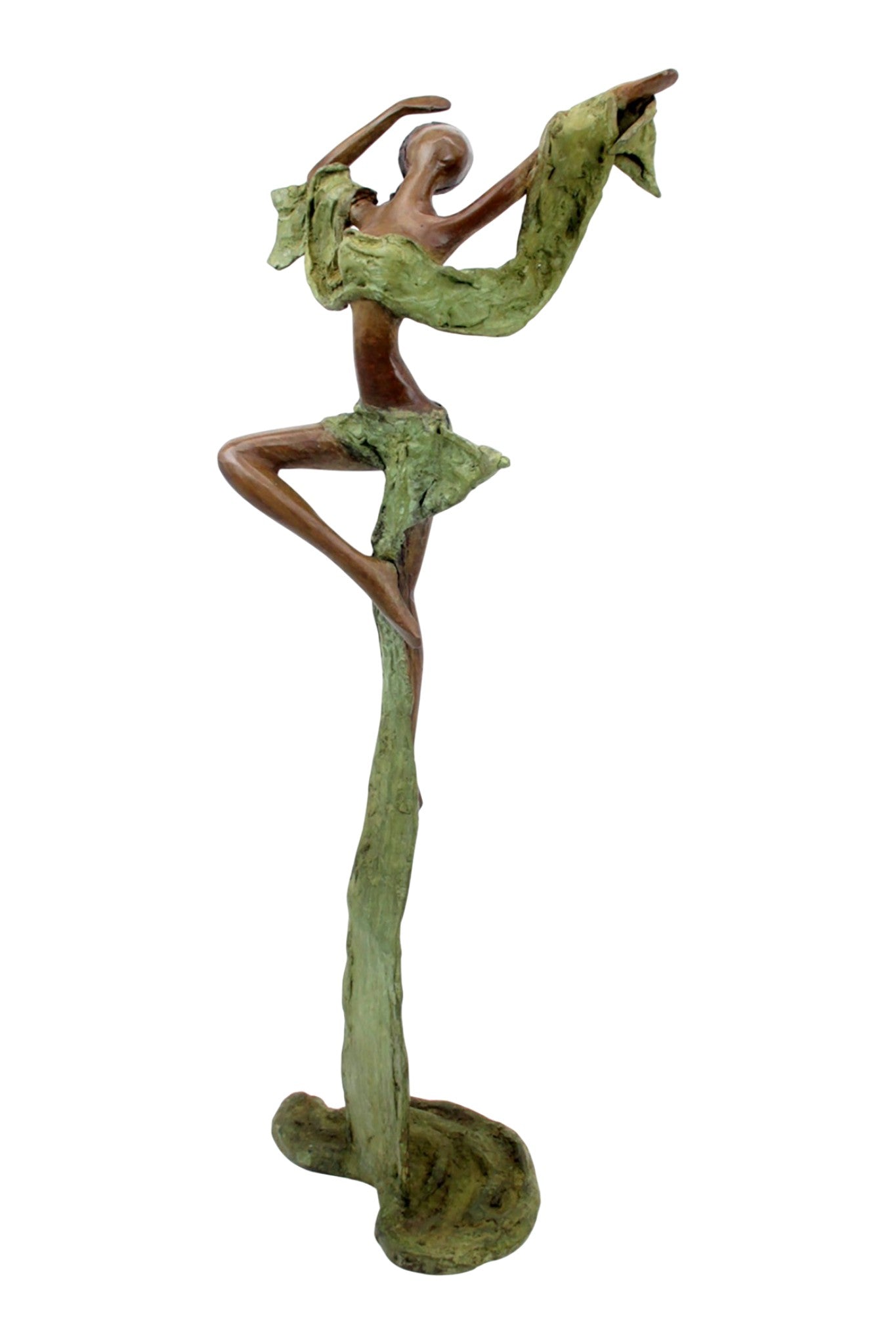 Bronze Issouf danseuse 50 cm vert n°2 