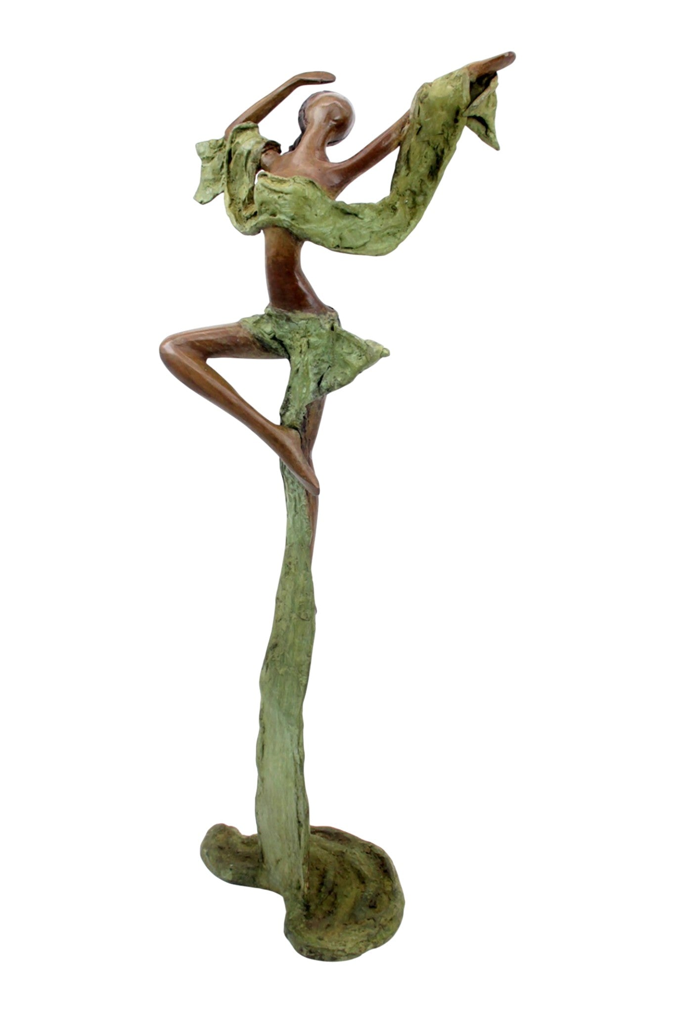 Bronze Issouf danseuse 50 cm vert n°2 