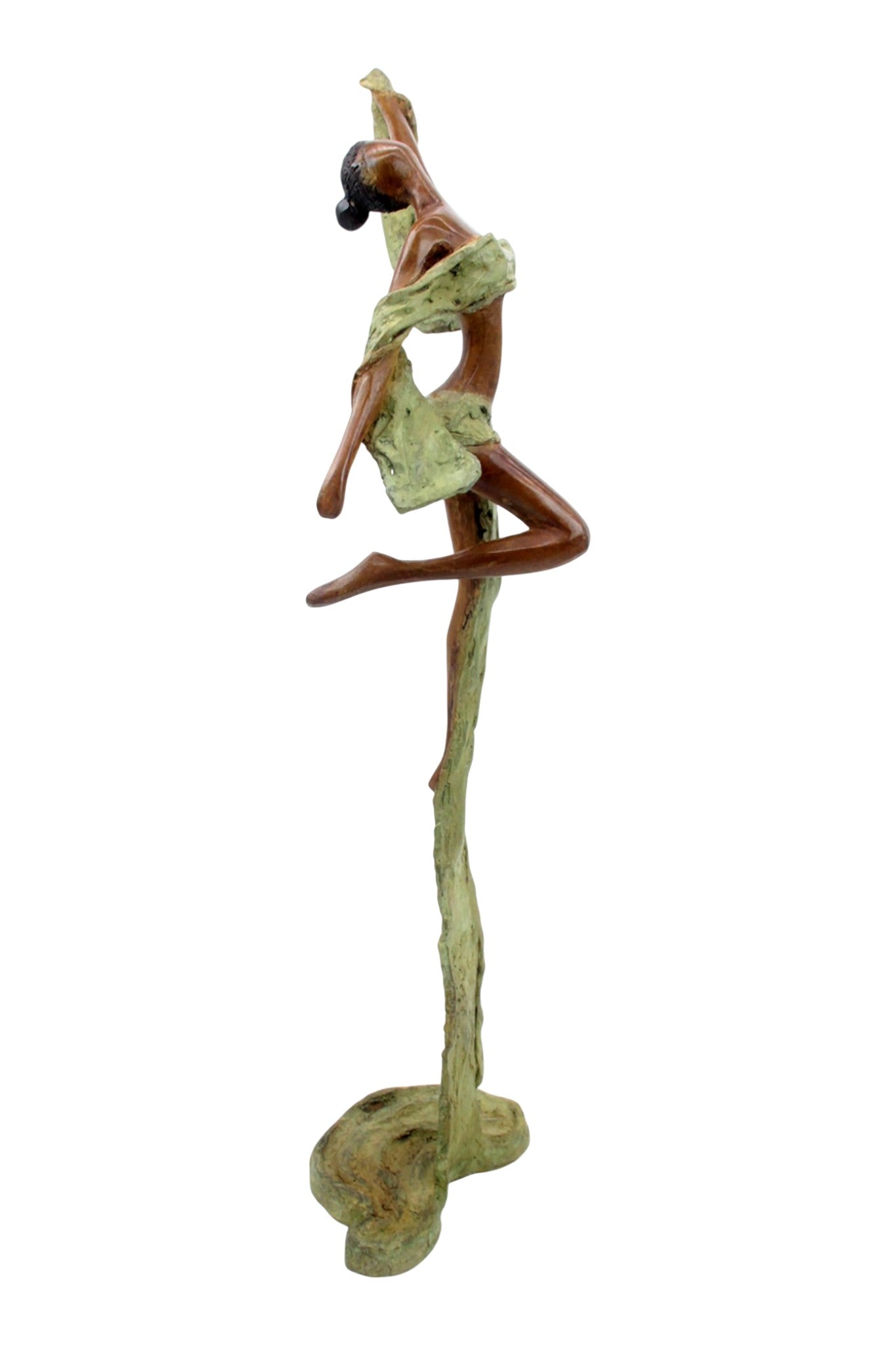 Bronze Issouf danseuse 50 cm vert n°3 