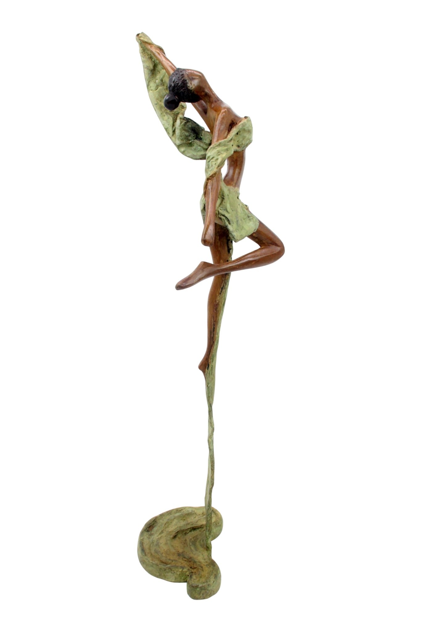 Bronze Issouf danseuse 50 cm vert n°3 