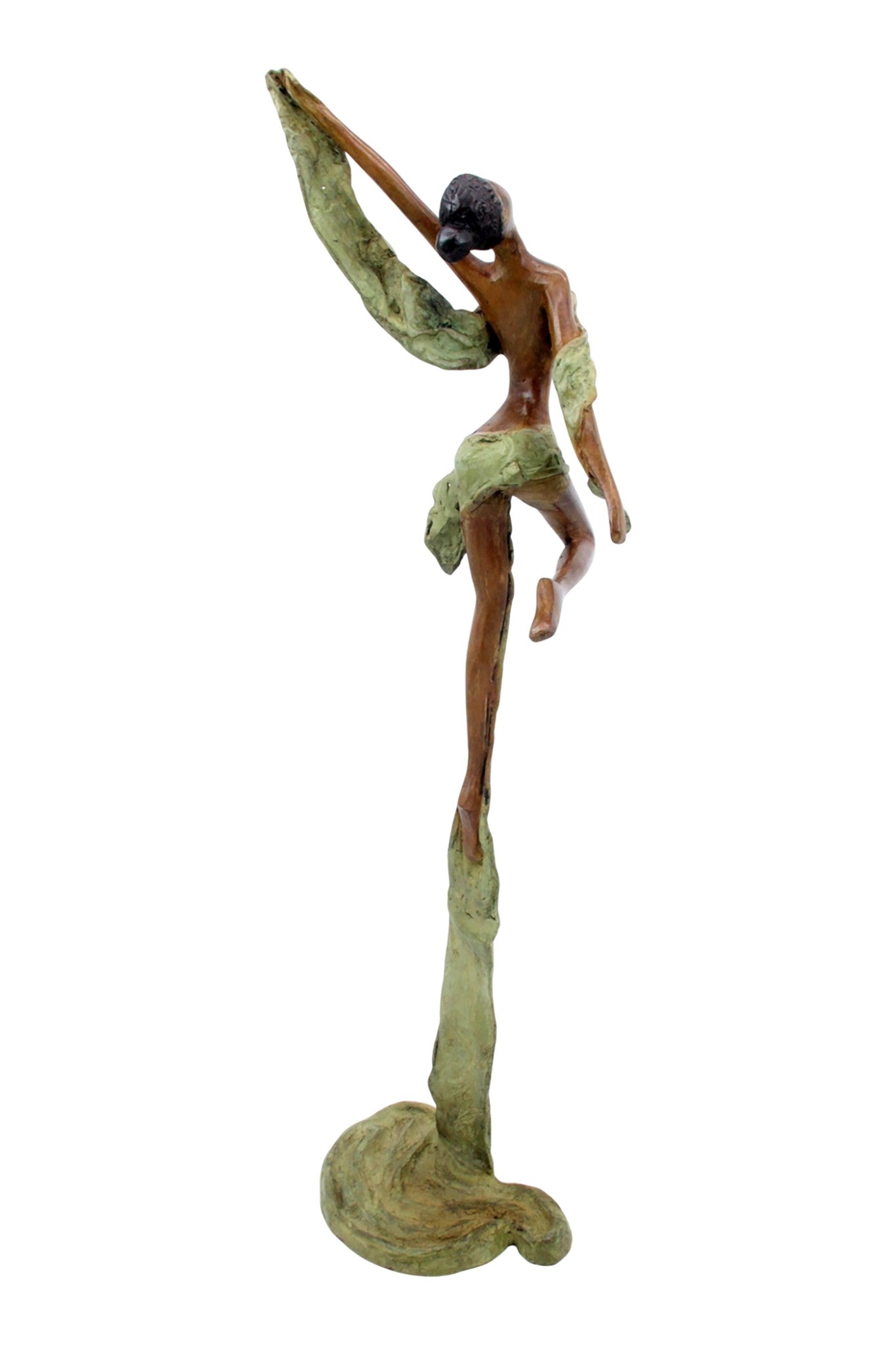 Bronze Issouf danseuse 50 cm vert n°3 