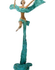 Bronze Issouf danseuse 50 cm turquoise n°1 
