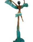Bronze Issouf danseuse 50 cm turquoise n°1 