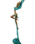 Bronze Issouf danseuse 50 cm turquoise n°1 