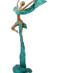 Bronze Issouf danseuse 50 cm turquoise n°1 